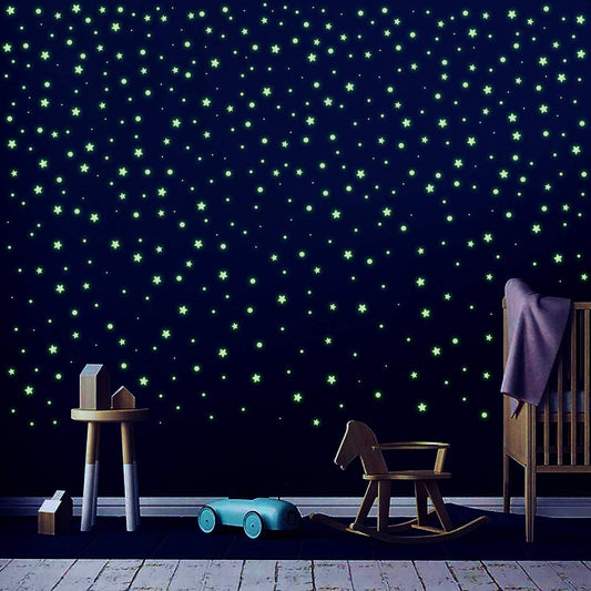 Quanhaigou Realistic 3D Domed Stars Glow in The Dark,615 pcs Dots Stars for Starry Sky, Stickers for Ceiling and Wall Decals, Perfect for Kids Bedding Room Party Birthday Gift(615 pcs)