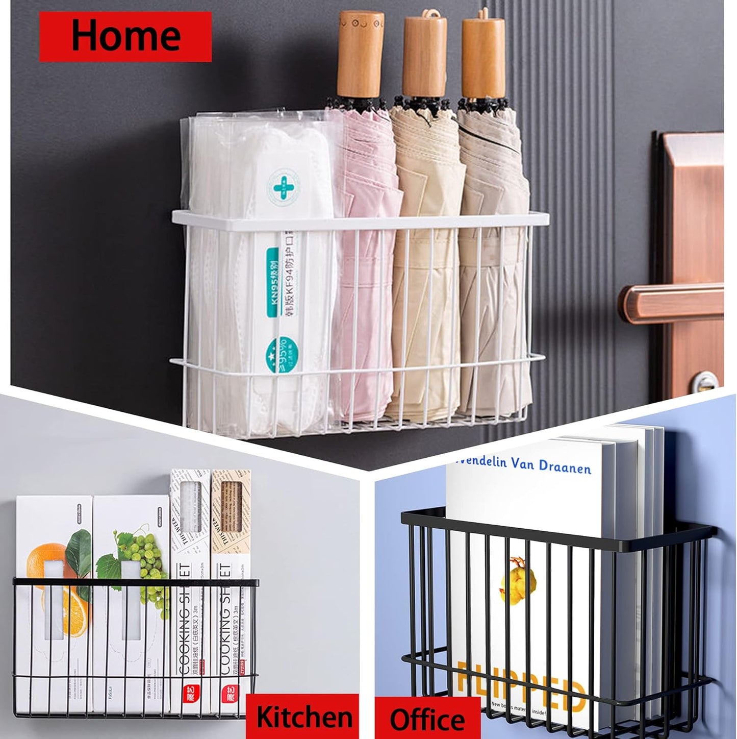 Magnetic Basket Fridge Lint Bin Dryer Ball Holder Laundry Room Organization Home Storage for Class Office School